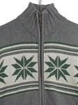 Vorschaubild 2 von Strickjacke Herren Gr. 50/M Grau Baumwolle Norwegermuster Casual Langarm