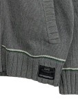 Vorschaubild 3 von Strickjacke Herren Gr. 50/M Grau Baumwolle Norwegermuster Casual Langarm
