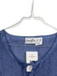 Vorschaubild 5 von Bluse Damen Lochmuster Stickerei Blau Gr. 46 3XL