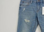Vorschaubild 3 von Ripped Jeans Damen Gr. W25/34/XS Blau Baumwolle Uni Casual 37 cm Knopf L26