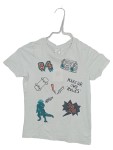 Vorschaubild 1 von T-Shirt Kinder Gr. 122 Grau Baumwolle Tiermotive Streetwear Kurzarm