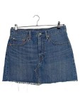 Vorschaubild 4 von Jeansrock Damen Gr. 30 Blau Denim Minirock Fransen