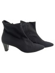 Vorschaubild 1 von Damen Stiefelette Schwarz Gr. 39,5 Absatz Reißverschluss Klassisch