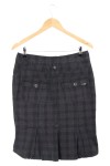 Vorschaubild 2 von Damen A-Linienrock Gr. 38;M Grau Kariert Casual Rock