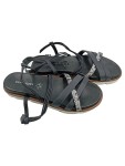 Vorschaubild 1 von Damen Sandalen Gr. 40 Schwarz Leder Riemchen Schlangenmuster