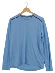 Vorschaubild 1 von Langarmshirt Herren Gr. 50/M Blau Polyester Meliert Sportlich Logo