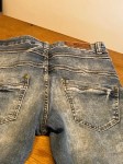 Vorschaubild 3 von Ripped Jeans Damen Gr. W25/34/XS Blau Baumwolle Uni Casual 35 cm Knopf L30