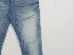 Vorschaubild 2 von Ripped Jeans Damen Gr. W25/34/XS Blau Baumwolle Uni Casual 35 cm Knopf L30