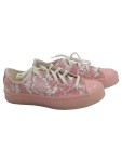 Vorschaubild 1 von Sneaker Low Damen Rosa Tierdruck Textil Schnürung Gr 36.5