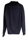 Vorschaubild 2 von Pullover Herren Blau Gr. 50/L Baumwolle Uni Klassisch Langarm