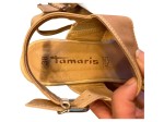 Vorschaubild 3 von Keilsandalen Damen Gr. 38 Beige Rosé Leder Kork Wedges
