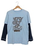 Vorschaubild 1 von Langarmshirt Kinder Blau Gr. 158 Baumwolle Logo-Print Sportlich Freizeit