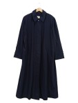 Vorschaubild 1 von Klassischer Mantel Damen Blau Gr. 42/XL Polyester Uni Langarm