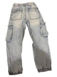 Vorschaubild 2 von Cargo Jeans Jogger Kinder Mädchen Gr. 140 Hellblau Baumwolle