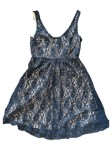 Vorschaubild 4 von Spitzenkleid Damen Gr. 36/S Schwarz Floral Minikleid