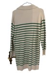 Vorschaubild 5 von Freizeitkleid Damen Beige Gr. 36/S Baumwolle Gestreift Maritim 86 cm