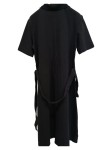 Vorschaubild 6 von Damen Blusenkleid Gr. 38 Blau Baumwolle Bindegürtel