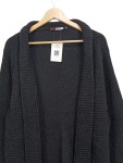 Vorschaubild 2 von Damen Strickjacke Grau Rippstrick Gr. 52 XXL Langarm Casual