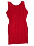 Vorschaubild 2 von Damen Businesskleid Rot Gr. 38 Strukturmuster Elegant