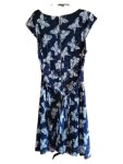 Vorschaubild 2 von Sommerkleid Damen Gr. S/36 Blau Schmetterling Muster