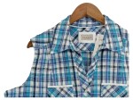 Vorschaubild 2 von C&A Canda Damen Hemdbluse Gr. 52 Blau Kariert Ärmellos Sommer