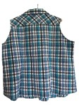Vorschaubild 3 von C&A Canda Damen Hemdbluse Gr. 52 Blau Kariert Ärmellos Sommer