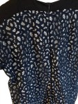 Vorschaubild 3 von Spitzenkleid Damen Blau Gr. 40 Elegant Lochmuster Festlich Kurzarm