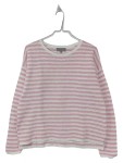 Vorschaubild 1 von LIEBLINGSSTÜCK Damen Pullover Gr. 38 Rosa Weiß Gestreift Baumwolle