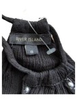 Vorschaubild 5 von Damen Bluse Gr. 36/S Schwarz Blumenstickerei Cold Shoulder