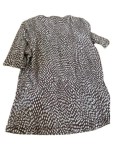 Vorschaubild 2 von Damen T-Shirt Gr. 40 Braun Weiß Abstrakt Bio-Baumwolle