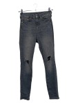 Vorschaubild 1 von Ripped Jeans Damen Gr. W28/34/XS Grau Baumwolle Uni Streetwear Skinny