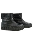 Vorschaubild 1 von Damen Stiefelette Schwarz Leder Plateau Gr. 39 Ankle Boots