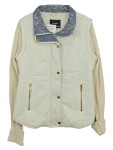 Vorschaubild 1 von Steppjacke Damen Gr. 36/S Beige Baumwolle Strukturmuster Casual Langarm