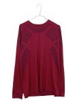 Vorschaubild 1 von Sportshirt Herren Gr. 52/L Rot Polyester Meliert Sportlich Langarm