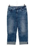 Vorschaubild 1 von Ripped Jeans Damen Gr. W30/38/M Blau Baumwolle Uni Casual 43 cm Knopf
