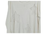 Vorschaubild 5 von Pullover Damen Weiß Sterne Spitze Applikation Viskose Gr. 48