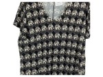 Vorschaubild 2 von Damen T-Shirt Elefanten Tiermotiv Kurzarm Viskose Schwarz 48