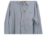 Vorschaubild 2 von OS-Trachten Trachtenhemd Herren Gr. 43/44 Blau Baumwolle Langarm
