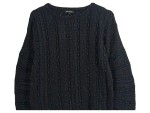 Vorschaubild 5 von Pullover Damen Schwarz Gr. 36/S Polyacryl Strukturmuster Elegant