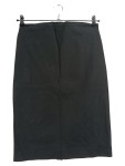 Vorschaubild 1 von Bleistiftrock Damen Schwarz Gr. 38/M Baumwolle Uni Klassisch Midirock