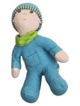 Vorschaubild 1 von Stoffpuppe Junge Babypuppe Blau Grün 28 cm Kuschelpuppe Baby