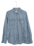 Vorschaubild 1 von Damen Jeanshemd Hemdbluse Gr. 42 Blau Baumwolle