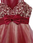 Vorschaubild 3 von Abendkleid Ballkleid Damen Gr. 36 Rot Tüll Perlen Strass