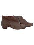 Vorschaubild 1 von Damen Stiefeletten Braun Leder Gr. 40 Ankle Boots Absatz 6cm