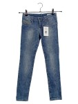 Vorschaubild 1 von Ripped Jeans Kinder Blau Gr. 140 Baumwolle Uni Casual W26 Knopf 85 cm L33