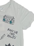 Vorschaubild 3 von T-Shirt Kinder Gr. 122 Grau Baumwolle Tiermotive Streetwear Kurzarm