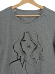 Vorschaubild 2 von Damen Sweatshirt Gr. S grau Grafikprint Bio-Baumwolle