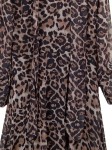 Vorschaubild 3 von Blusenkleid Damen Braun Gr. 42/XL Polyester Tierdruck Freizeit
