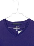 Vorschaubild 3 von Herren T-Shirt V-Ausschnitt Gr. M Lila Baumwolle Basic