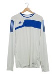 Vorschaubild 1 von Langarmshirt Herren Weiß Gr. 48/M Polyester Streifen Sportlich Logo